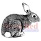 Deep Red Stamps Bunny Rabbit Rubber Cling Stamp 2 x 1.8 inches
